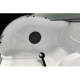 Royal Bath Душевая кабина Practic RB 8120BK1-M-BL 90x90 L стекло рифленое профиль черный матовый