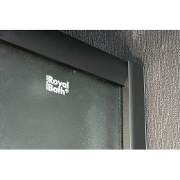Royal Bath Душевая кабина Practic RB 8120BK1-M-BL 90x90 L стекло рифленое профиль черный матовый