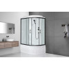 Royal Bath Душевая кабина Practic RB 8120BK1-M-BL 90x90 L стекло рифленое профиль черный матовый