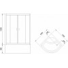 Royal Bath Душевой уголок RB 100BK-T-BL 100х100х200