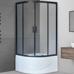 Royal Bath Душевой уголок RB 100BK-T-BL 100х100х200