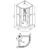 Triton Душевая кабина Грэй 88x88 А