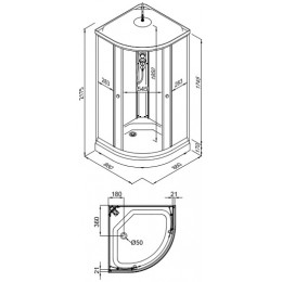 Triton Душевая кабина Грэй 88x88 А