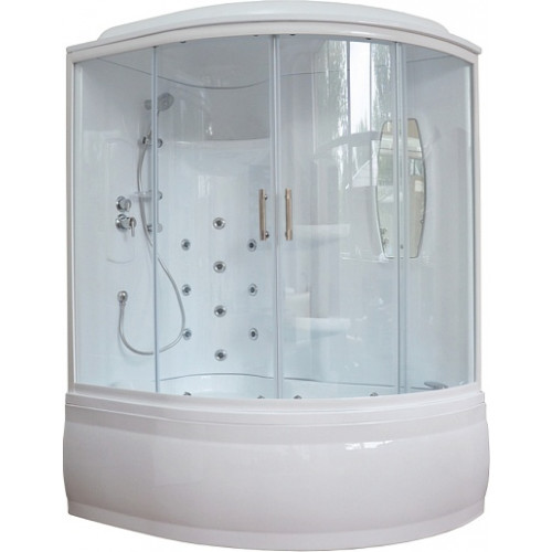 Royal Bath Душевая кабина ALP RB 150ALP-T-L 150x100 L с г/м стекло прозрачное профиль белый
