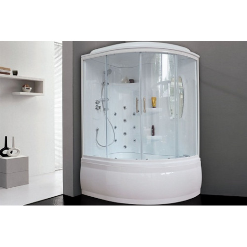 Royal Bath Душевая кабина ALP RB 150ALP-T-L 150x100 L с г/м стекло прозрачное профиль белый