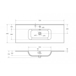 BelBagno Мебель для ванной Eco Cer-N 120 CZR-8095-120 grafito ручки сатиновое золото