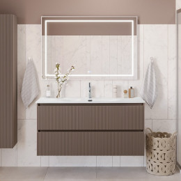 BelBagno Тумба с раковиной Uno 120 подвесная Бежевый матовый с раковиной BB-8099-120