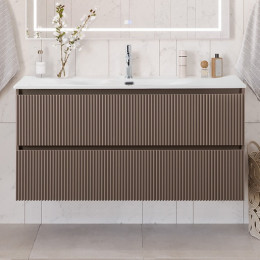 BelBagno Тумба с раковиной Uno 120 подвесная Бежевый матовый с раковиной BB-8099-120