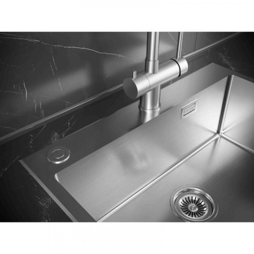 Мойка для кухни Paulmark Brim-Edge PM775951-BS 59x51 брашированная сталь