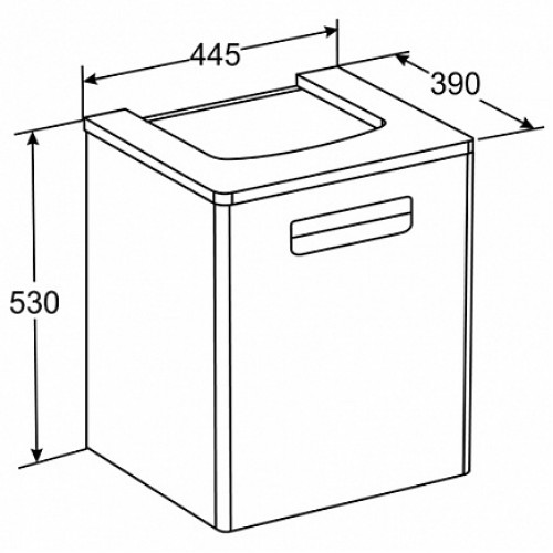 Roca Тумба с раковиной Gap 45 фиолетовая
