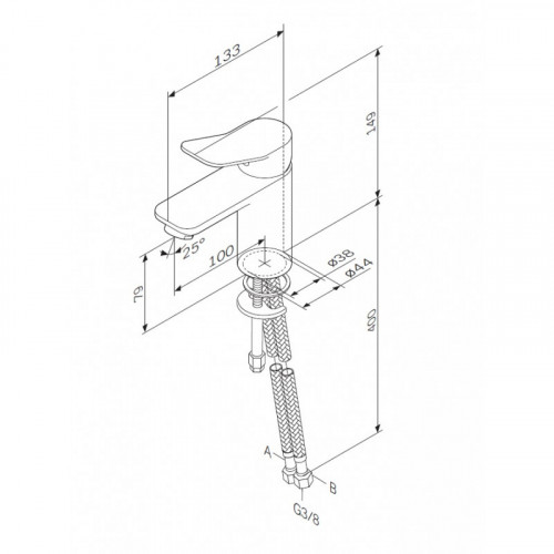 Смеситель для раковины Am.Pm X-Joy F85A02100 хром
