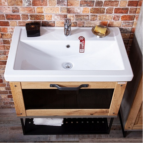 Бриклаер Тумба с раковиной Лофт 70 подвесная