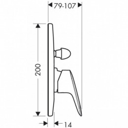Смеситель для душа Hansgrohe Logis 71409000, встраиваемый