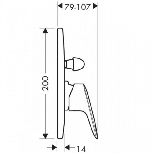 Смеситель для душа Hansgrohe Logis 71409000, встраиваемый
