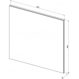 Зеркало Aquanet Гласс 80 LED 274016 белый