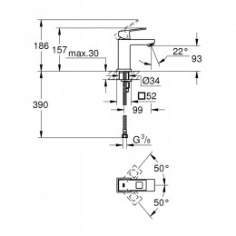 Смеситель для раковины Grohe Eurocube 2313200E