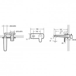 Смеситель для раковины Bravat P8173218BW-ENG 267777 черный