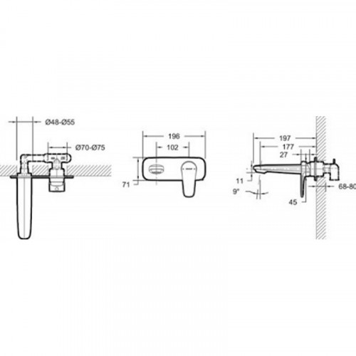 Смеситель для раковины Bravat P8173218BW-ENG 267777 черный