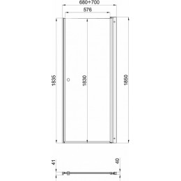 Triton Душевая дверь в нишу Уно 70x185
