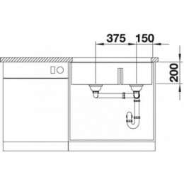 Кухонная мойка Blanco Subline 430/270-U, белый