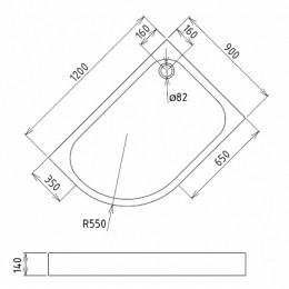 Gemy Поддон для душа ST20 R