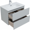 Aquanet Мебель для ванной Алвита New 70 2 ящика подвесная серая матовая