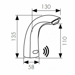 Смеситель для раковины Kaiser Sensor 38411 сенсорный хром