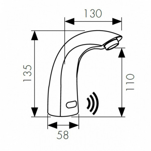 Смеситель для раковины Kaiser Sensor 38411 сенсорный хром