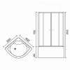 Royal Bath Душевой уголок RB 90BK-C-CH 900x900x2000