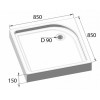 BelBagno Душевой поддон TRAY-BB-A-85-15-W