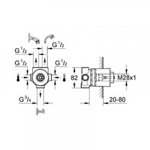 Скрытая часть Grohe 29033000
