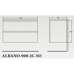 BelBagno Мебель для ванной ALBANO 900 Rovere Nature Grigio, BTN