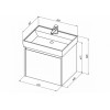 Aquanet Тумба с раковиной Nova Lite 60 дуб рошелье