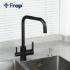 Смеситель для кухни Frap F43801-6 с подключением к фильтру черный матовый