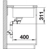 Кухонная мойка Blanco Subline 350/150-U Ceramic, базальт