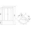 Royal Bath Душевая кабина NRW RB 100NRW-C-CH 100x100 стекло матовое профиль хром