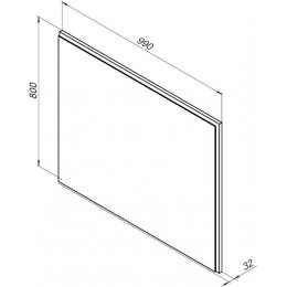 Зеркало Aquanet Nova Lite 100 белое LED
