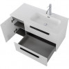BelBagno Мебель для ванной Eco Cer-N 100-1 R bianco lucido CZR-8095-100-R ручки матовые чёрные