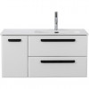 BelBagno Мебель для ванной Eco Cer-N 100-1 R bianco lucido CZR-8095-100-R ручки матовые чёрные