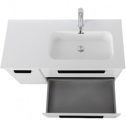 BelBagno Мебель для ванной Eco Cer-N 100-1 R bianco lucido CZR-8095-100-R ручки матовые чёрные