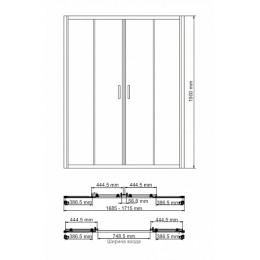 WeltWasser Душевая дверь Lippe 45S09