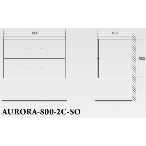 BelBagno Мебель для ванной AURORA 800 Bianco Lucido, TCH