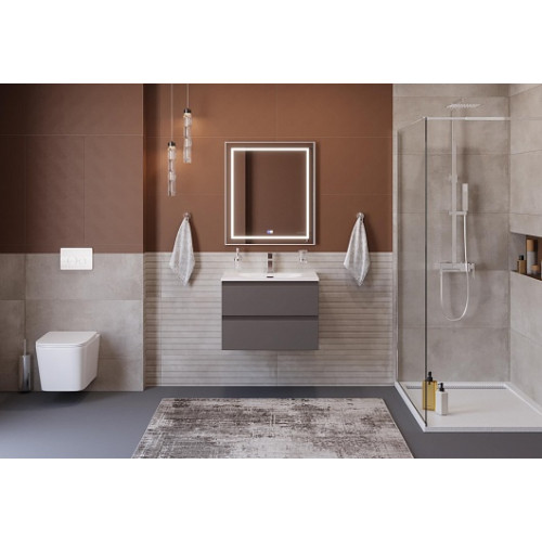 BelBagno Тумба с раковиной Kraft 60 подвесная Темно-Серый матовый с раковиной BB-8099-60