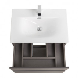 BelBagno Тумба с раковиной Kraft 60 подвесная Темно-Серый матовый с раковиной BB-8099-60