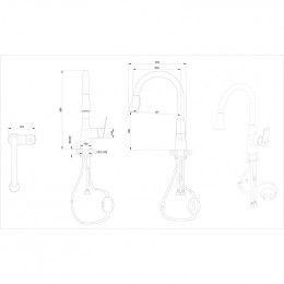 Смеситель для кухни Bravat Rhein F7460564CP-ENG 287801 хром