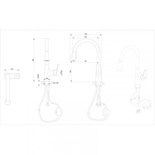 Смеситель для кухни Bravat Rhein F7460564CP-ENG 287801 хром