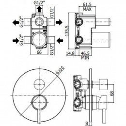 Смеситель для ванны Paffoni Stick SK018CR хром