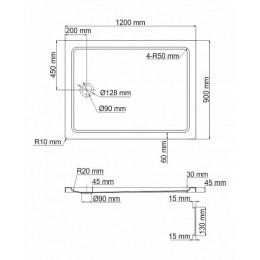 WasserKRAFT Душевой поддон Amper 29T07