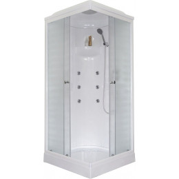 Royal Bath Душевая кабина HP RB 80HP2-M 80x80 с г/м стекло матовое профиль белый