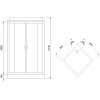 Royal Bath Душевая кабина HP RB 80HP2-M 80x80 с г/м стекло матовое профиль белый